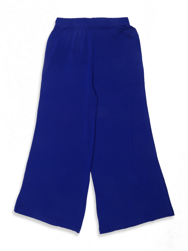 De Moza Young - Girls Large Palazzo Solid Viscose Lycra Royal Blue - De Moza (4465228415039)