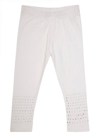 Kids – Girls 3/4Th Leggings White