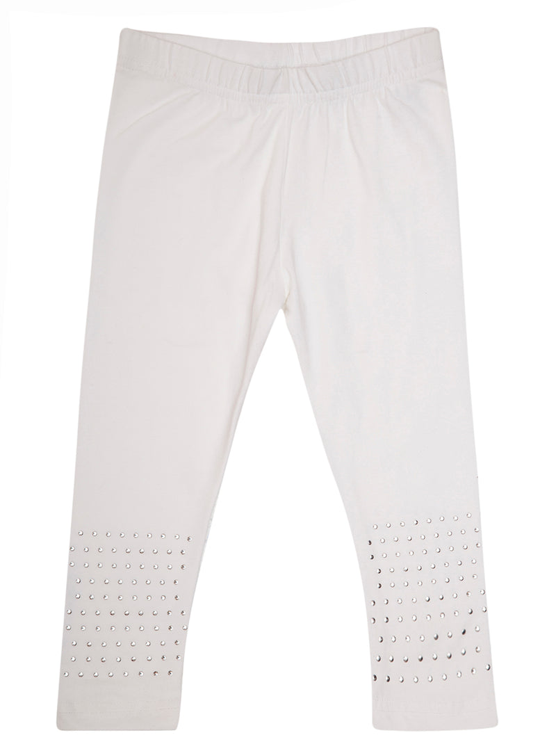 Kids – Girls 3/4Th Leggings White